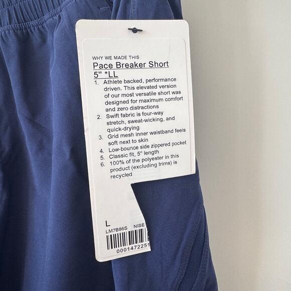 Lululemon Pace Breaker Linerless Short 5” L - Picture 4 of 6